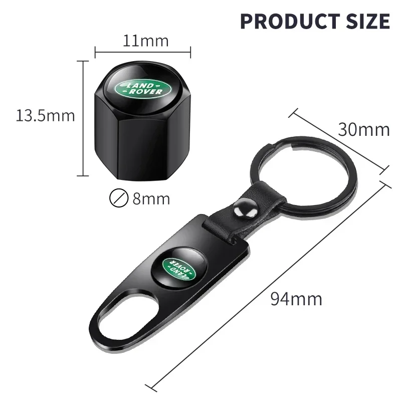 1set Car Tire Valve Caps with Wrench Key Chain For Land Rover Ranger Autobiography Freelander Evoque Rover Sport Evoque L322 - Image 6