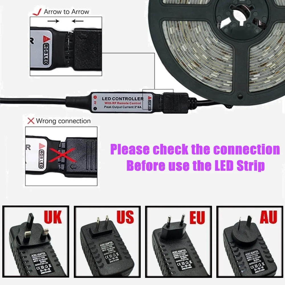 LED Strip โคมไฟบลูทูธใหม่ Smart Controller Luz Led RGB 2835 SMD 5050 โคมไฟแบบยืดหยุ่นเทปริบบิ้นไดโอด DC12V 32.8ft WIFI