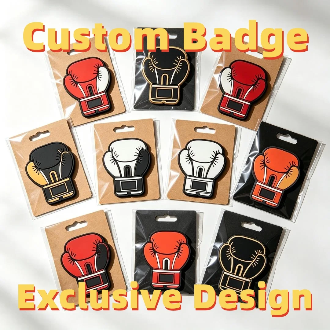 Custom Personalized Enamel Pins Vintage Boxing Glove Hard Enamel Pin Fitness Fight Athlete Bag Souvenir Jewelry Gift