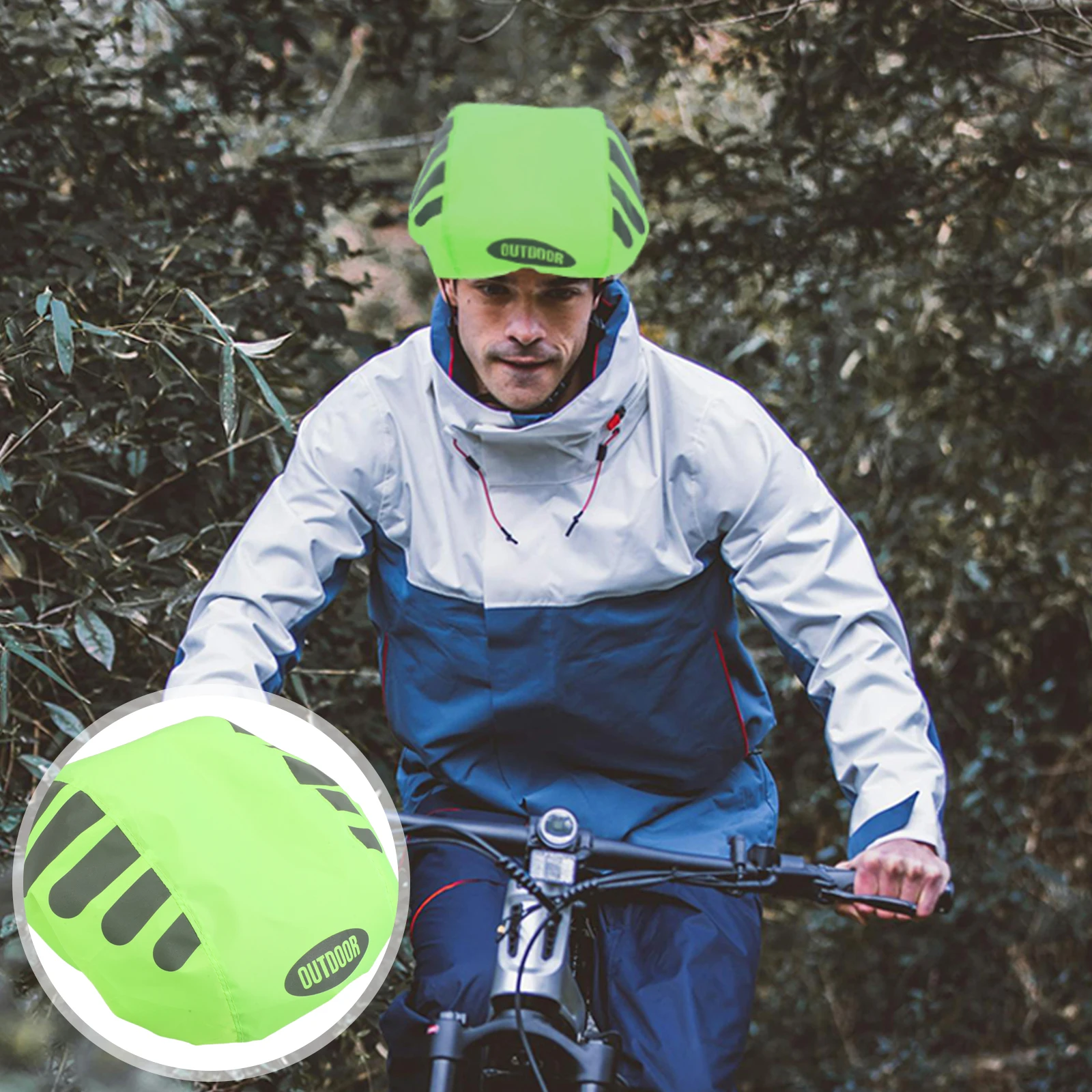 

Cycling Cover Bike Waterproof Gear Hood Covers Reflective Bicycle Protective Rain