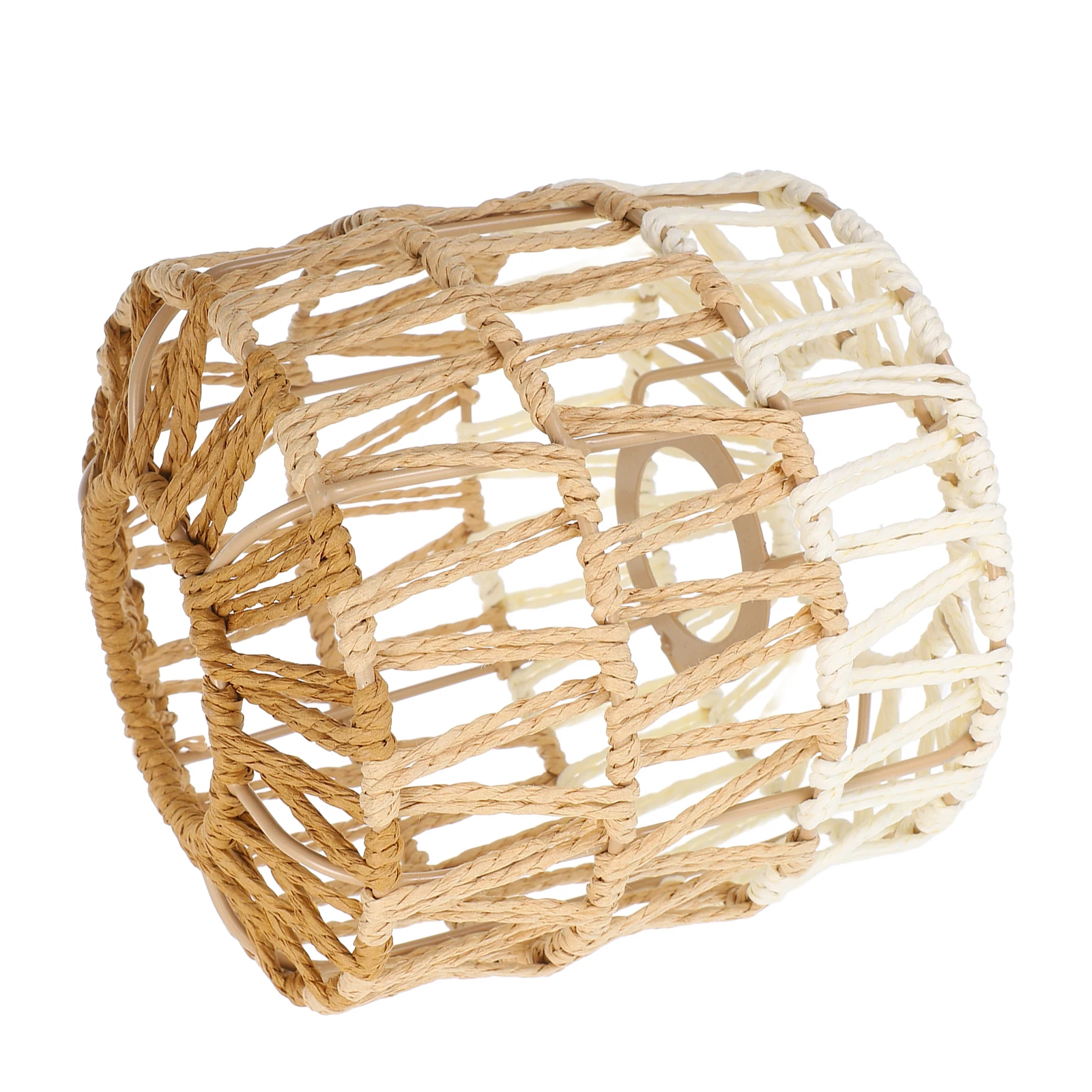 

Bohemian Paper Rope Woven Lampshade Chic Pendant Light Cover Natural Feeling Home Accessories Lamp Shade Woven Lamp Shade