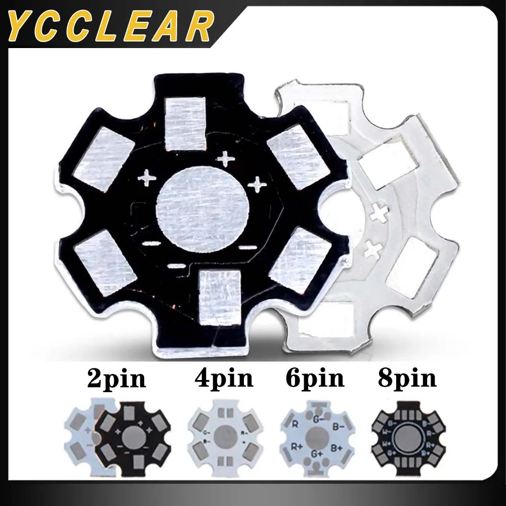 Placa Base de aluminio LED de 1W, 3W, 5W, placa PCB, placa Base del disipador de calor, Kit de estrella de 20mm, disipador de calor de refrigeración DIY de 20mm para LED de 1, 3, 5 W