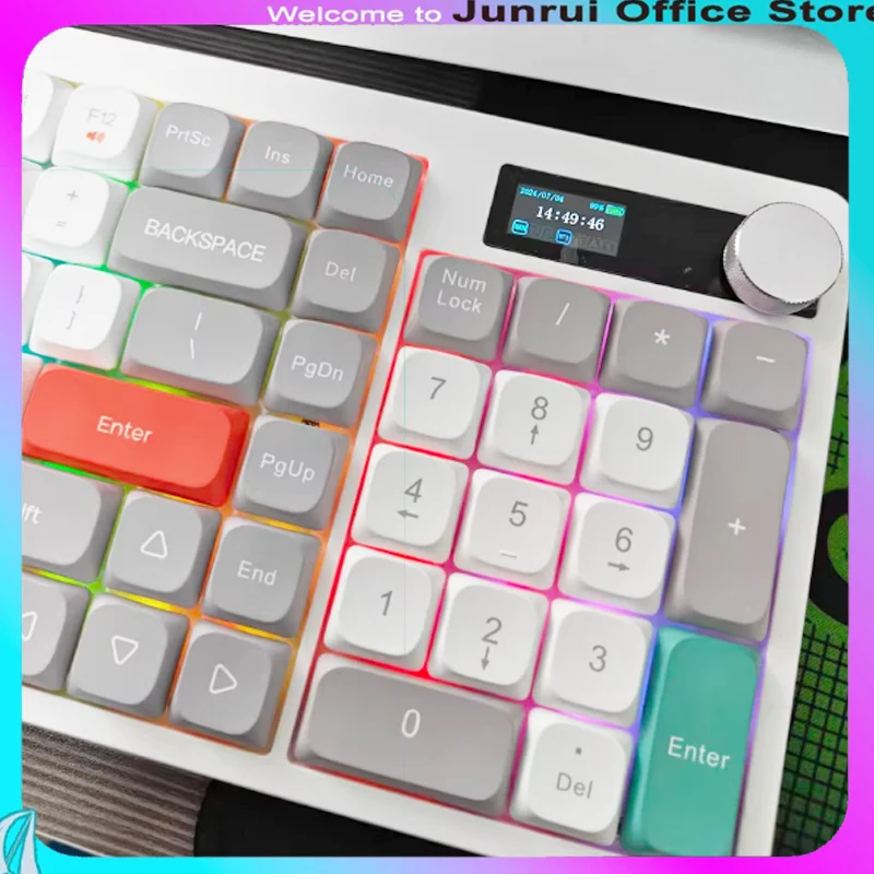 Imagem -03 - Ferro Touro Teclado Mecânico para Jogos Yk100 Low-profile 3-mode sem Fio Rgb Full-size Mac Office Compact 101 Teclado Preto