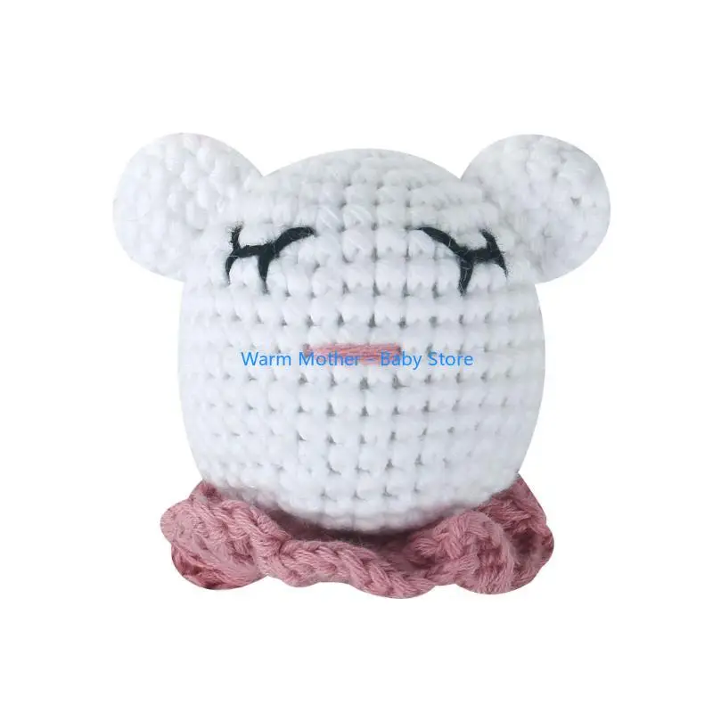 مصاصة الطفل هوة الخرز فضفاضة الكروشيه خشخيشات التسنين لعبة الرضع دش هدية 57QE #5