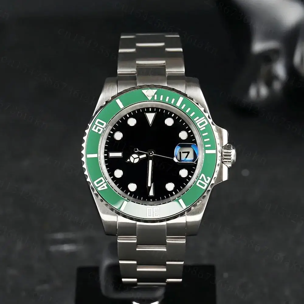 Роскошные мужские автоматические механические часы, браслет из нержавеющей стали, серебро, золото, черный, синий, керамика, водонепроницаемые, 40 мм, сапфировое стекло