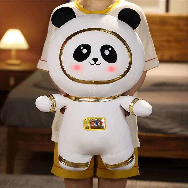 Space Panda Cosmonauta Brinquedos de pelúcia, astronauta astronauta boneca recheada, decoração do sofá travesseiro, presentes de aniversário meninos, 35-60cm