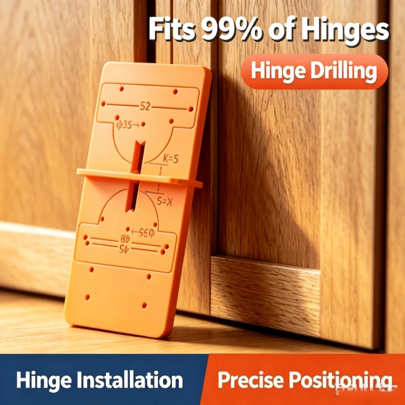 35mm/40mm Hinge Boring Jig Hole Opener Template Carpenter Woodworking Hole Puncher Drilling Guide Locator for Door Cabinets