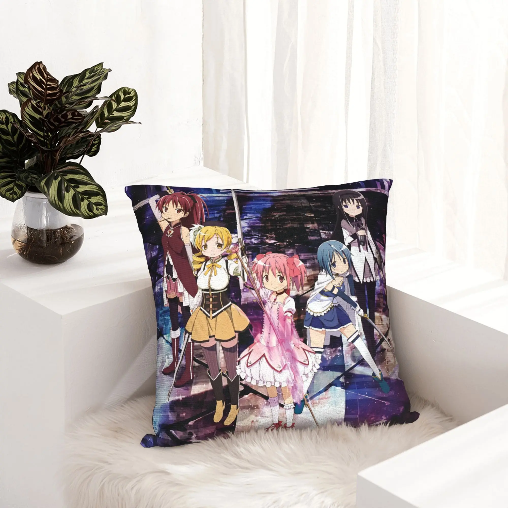 Puella Magi Madoka Magica Anime Pillowcase Soft Cushion Cover Decorative  Throw Pillow Case Cover