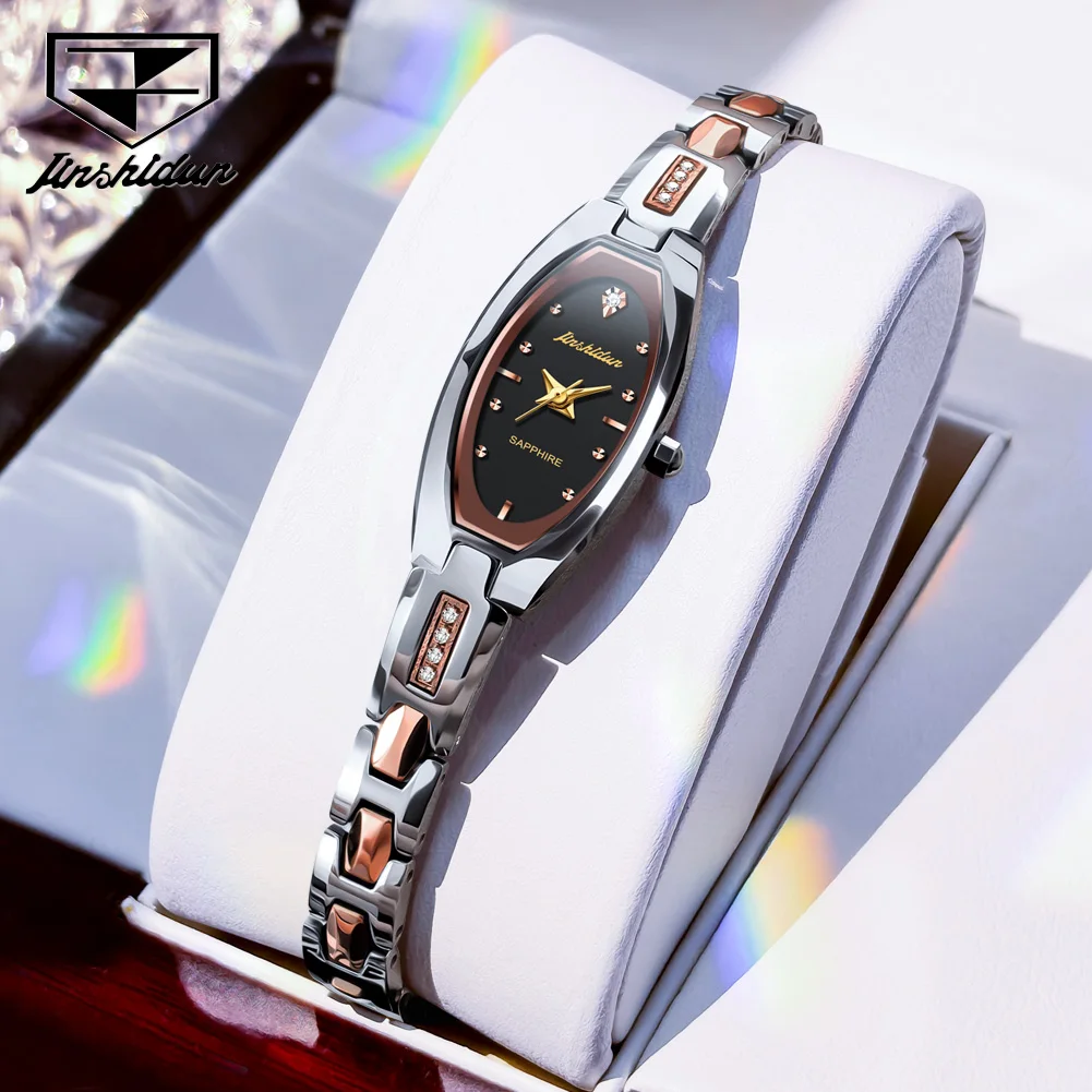 JSDUN 6531 Original Quartz Watch for Women Sapphire Mirror Tungsten Steel High-end Luxury Woman Watch Retro Elegant Ladies Watch