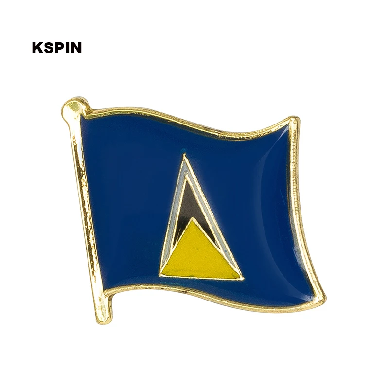 Saint Lucia Flag Badge Brooch Natinal Lapel Pins Flag Lapel Pins Country Flag Badge