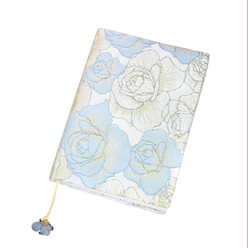A5 Rose Flower Paperback Book Cover Protector Sleeve for Softcover Decor Floral Fabric Soft Flower Cloth Travel Sleeves Cover