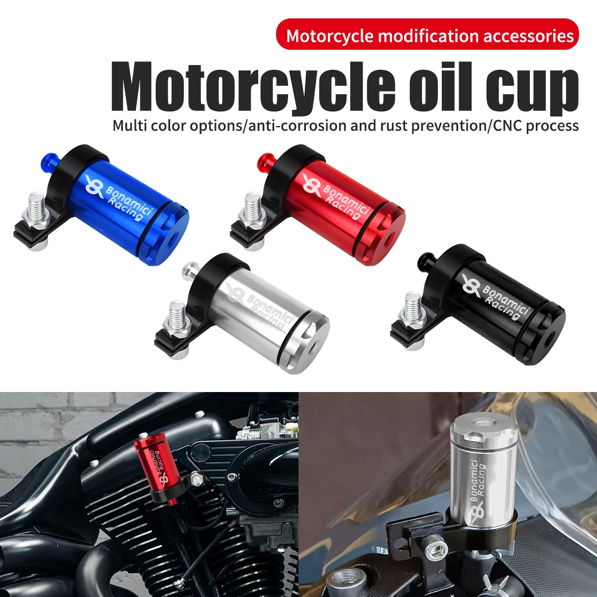 Universal CNC Aluminum Alloy Motorcycle Oil Cup Modification Accessory Motorcycle Oil Filter Fuel Filters