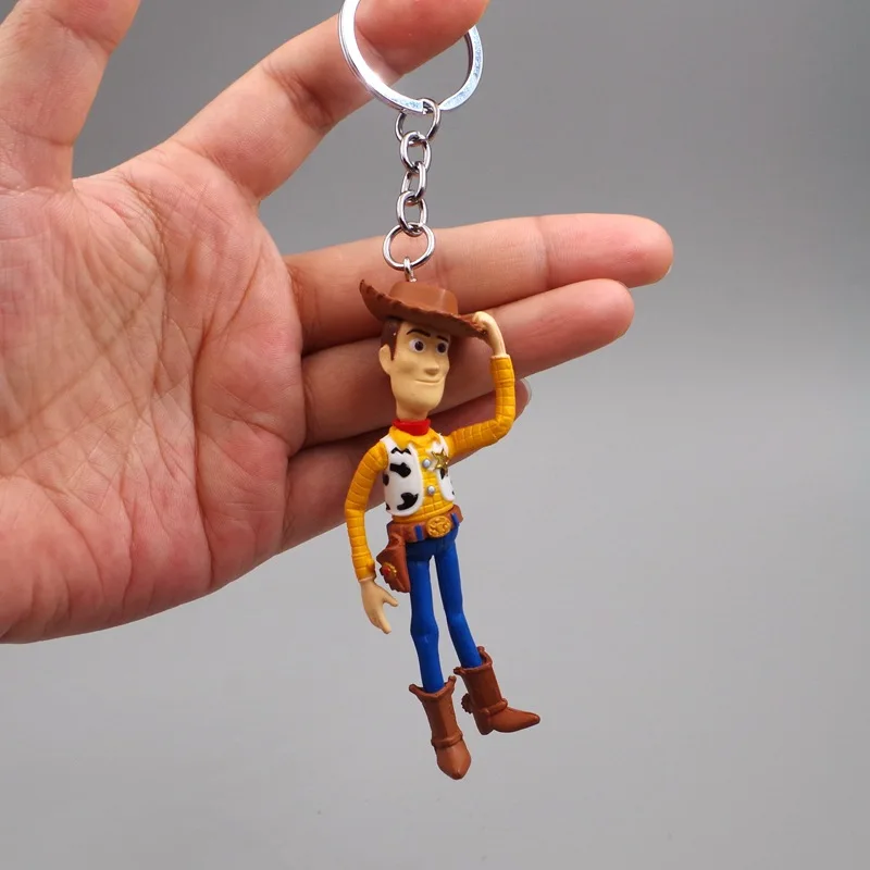 Toy Story 4 Woody Buzz Lighty Forky Rex Keychain Action Figures Mini keyring Dolls Kids Toys For Children Christmas Gift