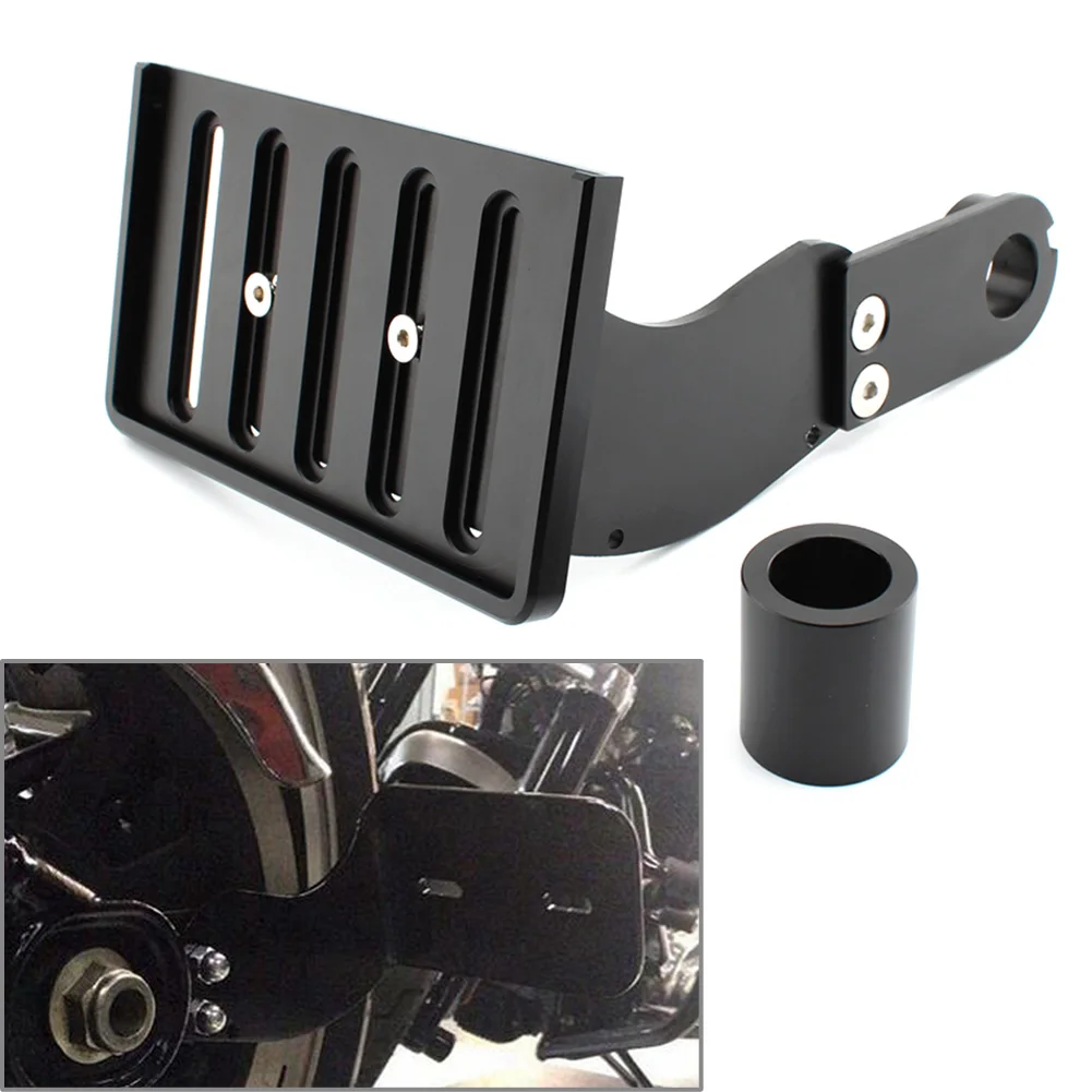 

Motorcycle Black Side Mount License Plate Bracket Holder Kit For Harley Softail Fat Boy Breakout Dyna Street Bob 2018-2023