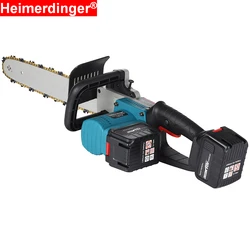 36V Rechargeable Lithium Battery Powered Powerful Brushless Cordless chain saw Electric Chainsaw with two 6.0/9.0Ah batteries.