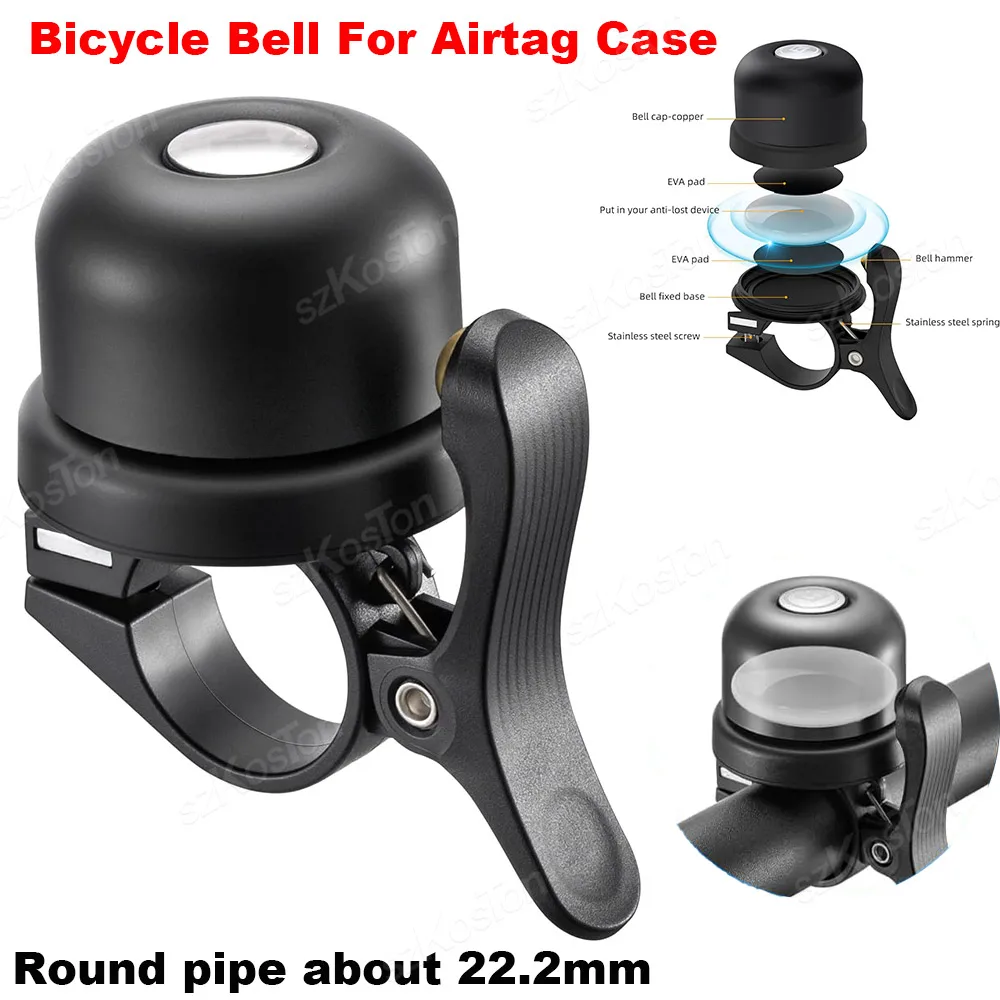 Bike Bell for Apple AirTag Hidden Bicycle Mount Waterproof For Air Tag GPS Tracker Anti-lost Under Bike Bell Holder Accessory