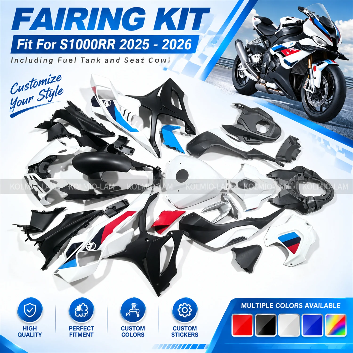 Fit For BMW S1000RR 2025 - 2026 S1000 S 1000 RR Motorcycle Accessories Bodywork Fairing Kit Set