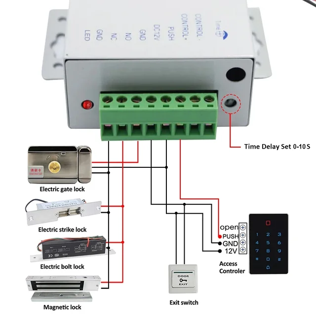 DC 12V system kontroli dostępu do drzwi przełącznik zasilania 3A 5A AC 100 ~ 240V do zamka elektrycznego RFID System kontroli dostępu za pomocą linii papilarnych