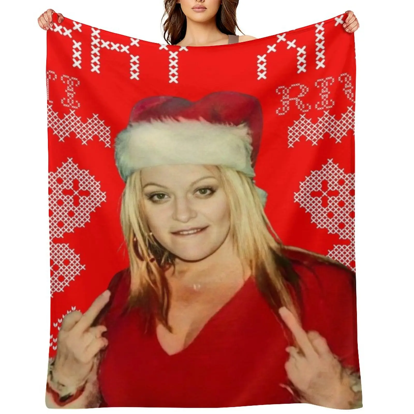 

Merry Xmas Jenni Rivera Throw Blanket Flannels Decoratives Sofa Throw warm winter Blankets