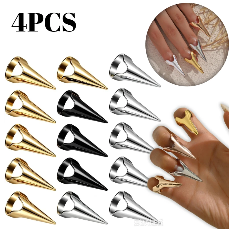 4 pcs 3.2cm Hair Parting Extension Sectioning Rings Steel Finger Braiding Pick Tool for Durable Dreadlocks And Wig Stylin