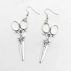 Large Scissor Dangle Drop Earrings Vintage Goth Y2k Aesthetic Cool Long Earrings for Women Designer Jewelry Accessories