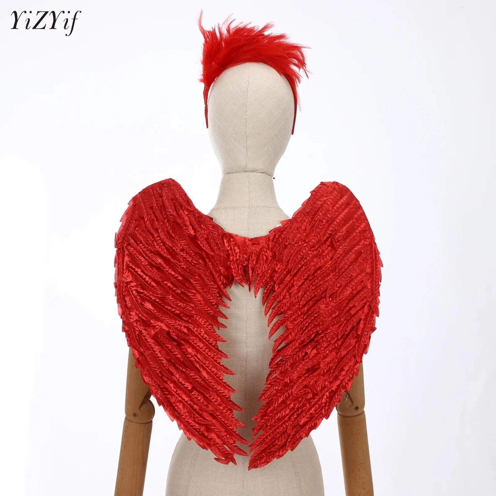 

Angel Wing Realistic Feather Wing Adult kid Birthday Gift Cosplay Wing with/no Headwear Stage Show Halloween Christmas Party Cos