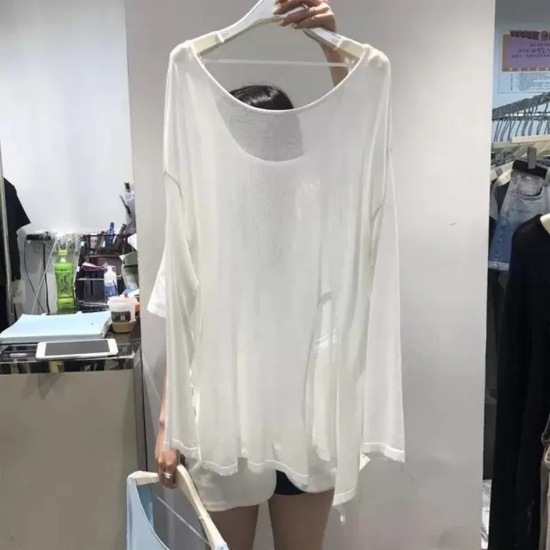 T-shirts Women Summer Fashion Long Sleeve Daily Korean Style New Breathable Shrugs Casual Charming Elegant Schoolgirls All-match