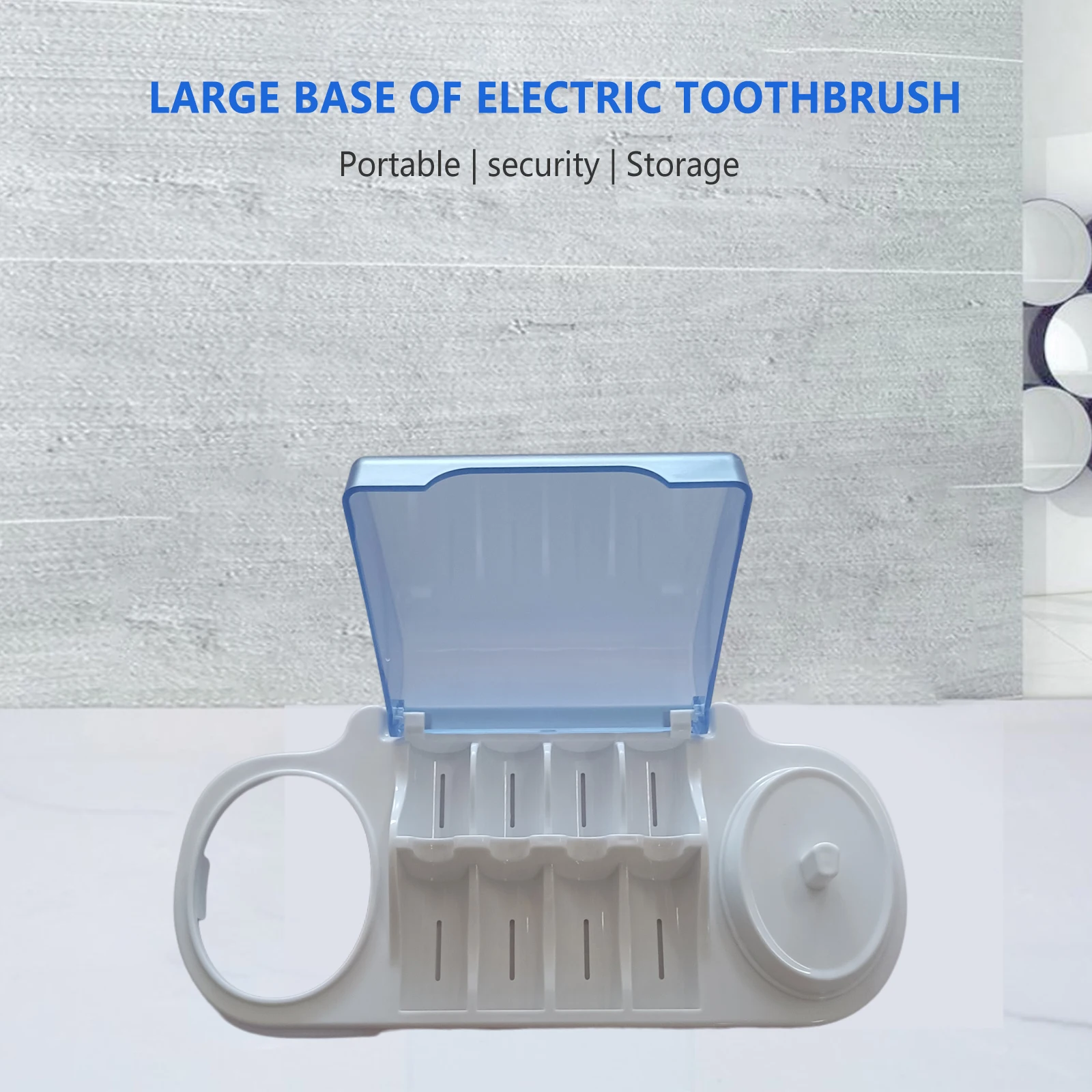 for Oral B Portable Electric Toothbrush Holder Travel Safe Case Box Toothbrush Camping Storage Case with 4 Brush Head Box