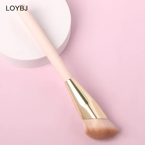 Imagen 2 del producto LOYBJ 1/2 Uds brocha de maquillaje para base cabeza oblicua base líquida corrector brochas de mezcla cosmética herramienta de belleza para contorno de cara