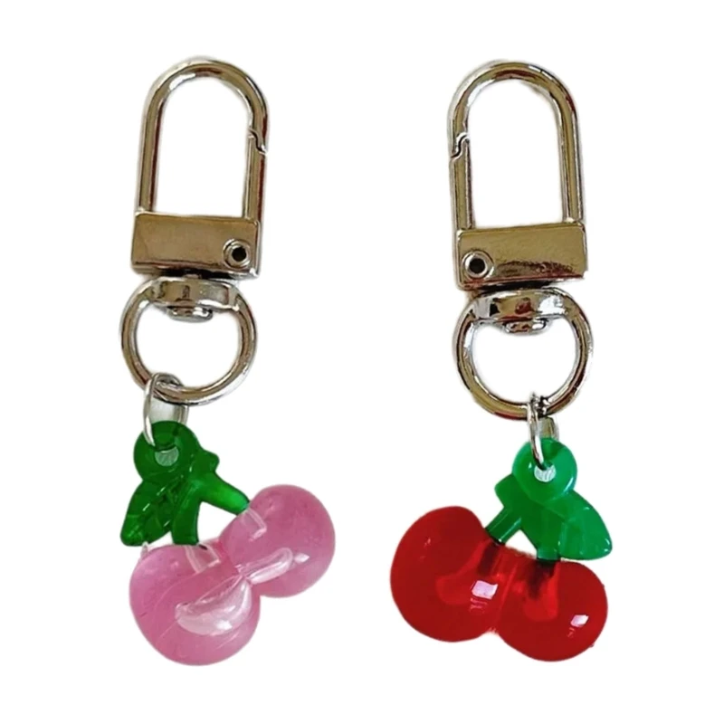 Unique Cherries Pendant Keyring Adornment Individualized Pendant Colorful Cherries