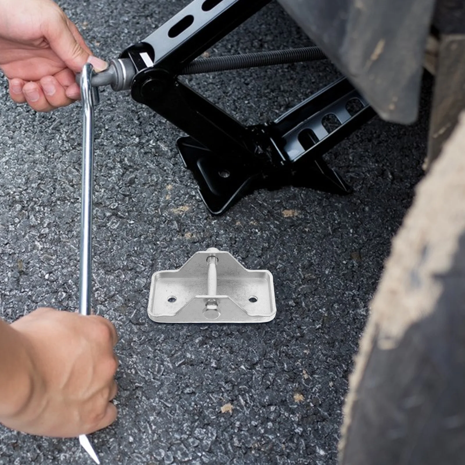 Piastra di Supporto per Martinetto da Rimorchio, Base Robusta e Resistente, Aggiornamento per Rimorchi Utilitari, Camper, Stabilizzatore per Campeggio e Livellamento