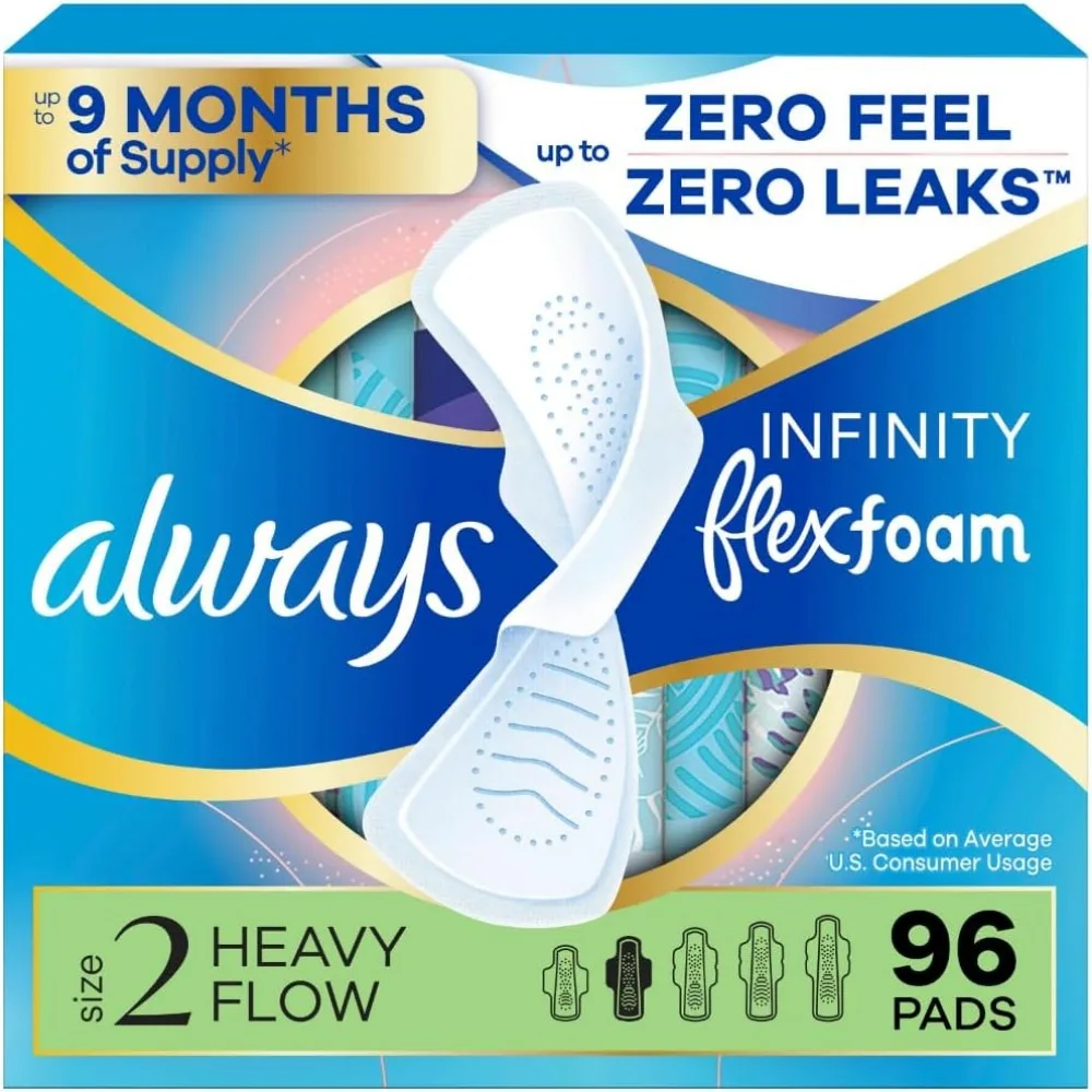 

Ultra Thin Overnight Pads with Wings Heavy Flow Unscented 96 Count