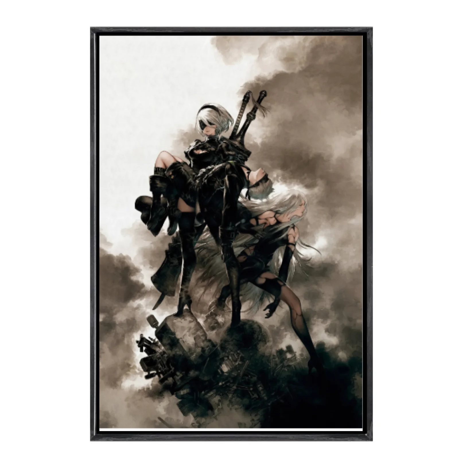 

Japanese Manga Multi-Size Canvas Poster Double Framed Wall Art,Nier Automata Home Decor for Living Room Bedroom