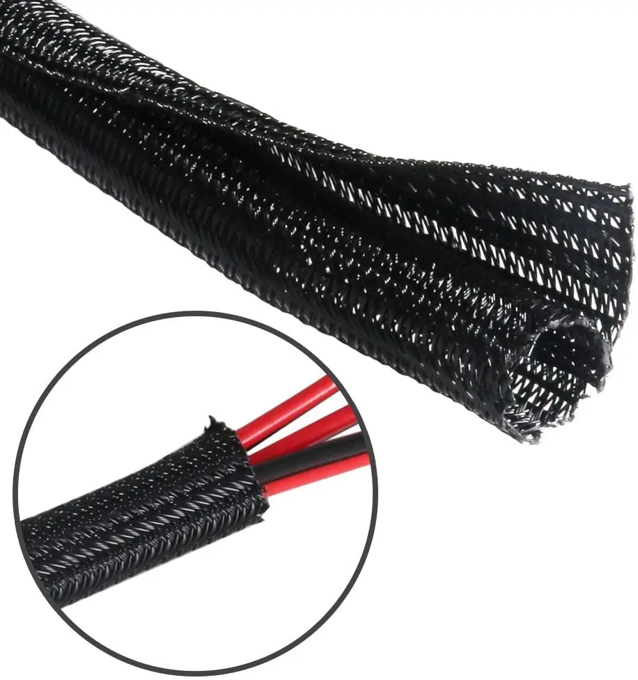 Protector Split Wire Loom Braided Cable Sleeve and Various Sizes dia3mm~ dia100mm
