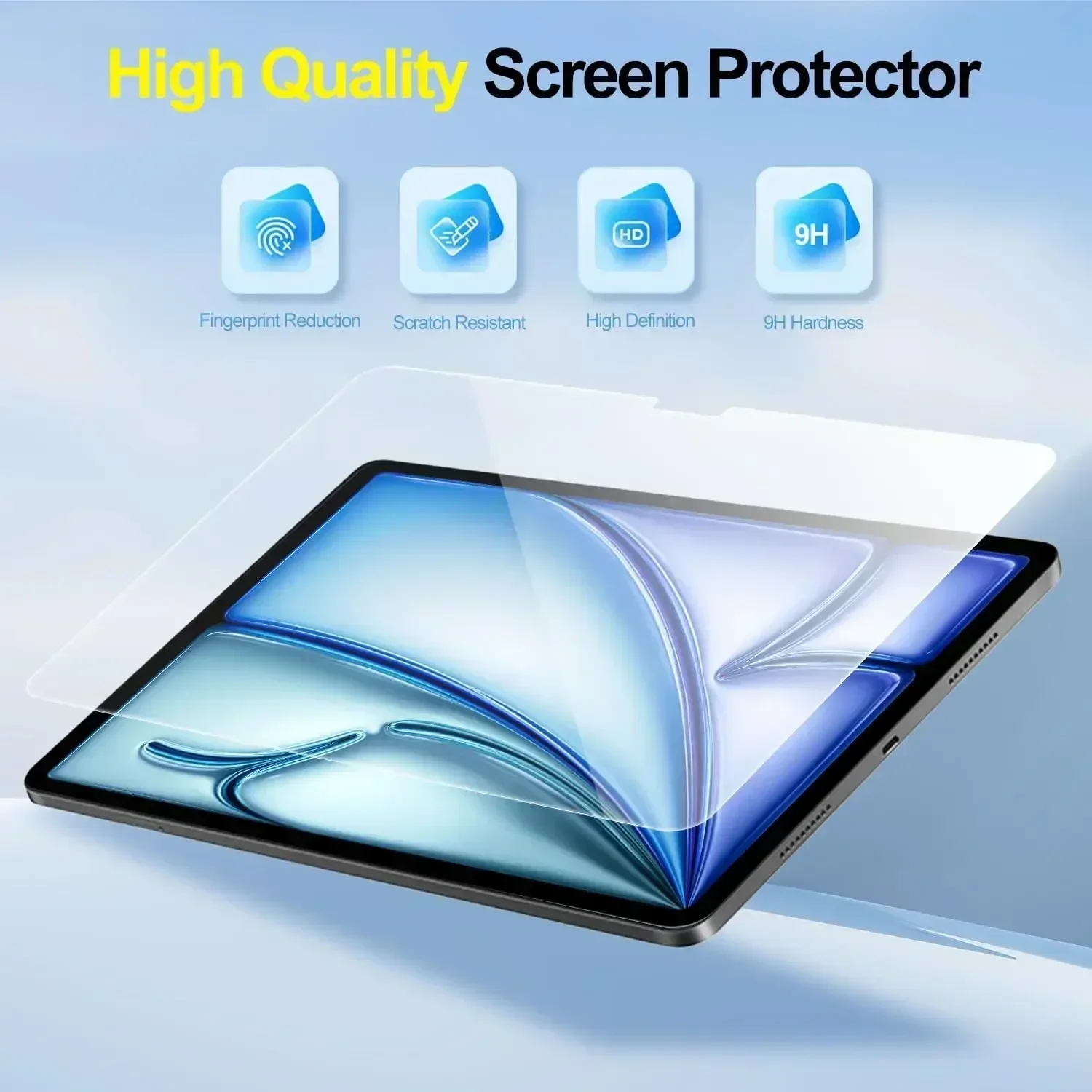 For iPad Air 11 inch 2024 Tempered Glass Screen Protector Air 6th Generation A2899 A2900 Tablet Anti Scratch HD Protective Film