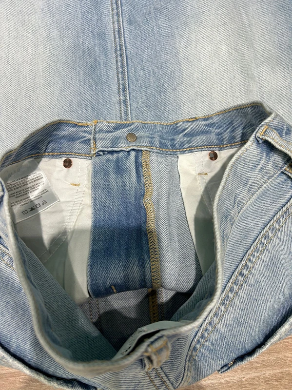 Jenny & Dave 2026 falda vaquera minimalista de verano para mujer, falda Retro de cintura alta con flauta dividida, faldas vaqueras de pierna recta para mujer