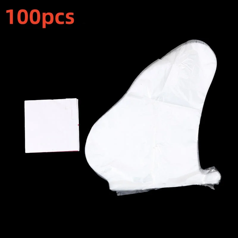 100/200 Stück Einweg-Fußpflegesocken Transparente Fußbeutel PE-Fuß-SPA-Abdeckungen Hornhautentferner Fußpflege Pediküre-Werkzeuge
