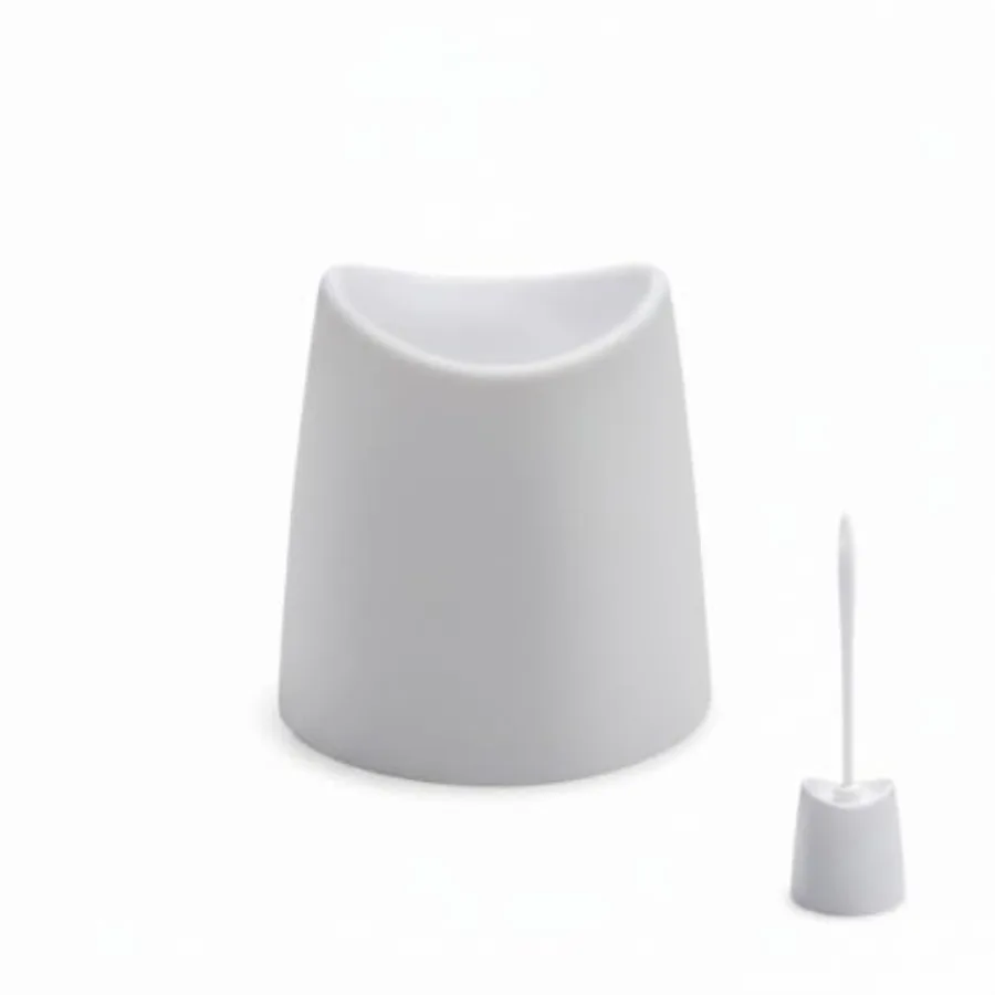 

Curated Picks Toilet Brush Holder Only, The Crisp White Toilet Brush Holder is Suitable for Many Toilet Brushes and can Effecti