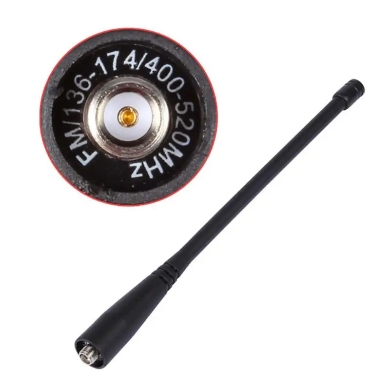 

Y1UB Walkie Talkies Antenna SMA-Female 17CM Dual Bands for Baofeng UV-5R 5RE Two-Way Radios 136-174MHz&400-520MHz