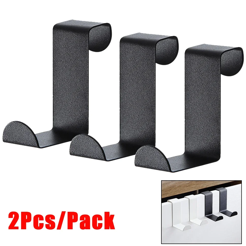 2/1Pc S-shaped Cabinet Door Hooks Stainless Steel Behind Door Holder Rack Bathroom Towel Hanger Household Storage Organizer Hook