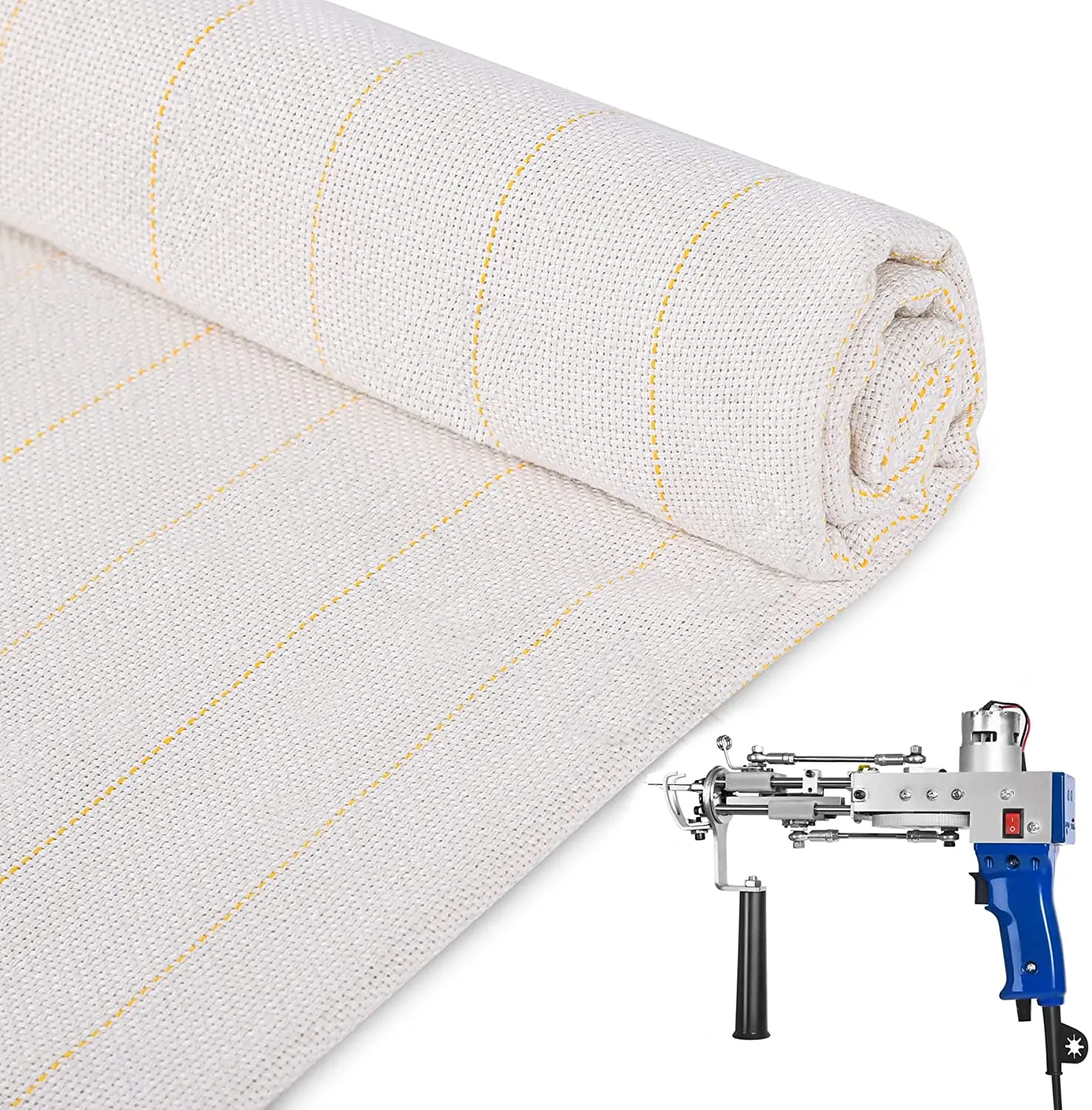 Width 1.05m Tufting Cloth Marked Lines Fabric Monk Cloth For DIY Tufting Sewing Rug Carpet Tapestry Background Tufting Fabric