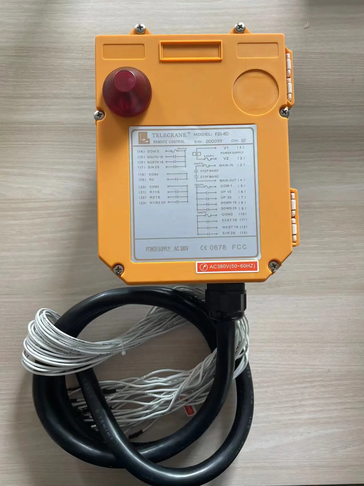 Imagem -03 - Telecrane F258d Controlador de Controle Remoto Rádio Industrial de Velocidade Dupla com um Transmissor e Receptor