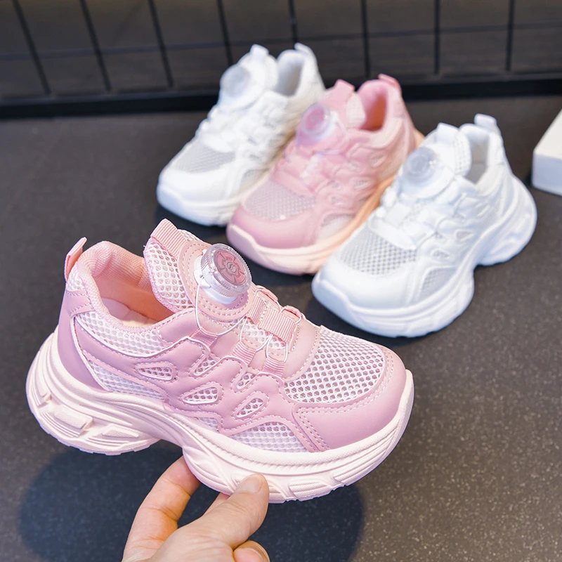 Frühling Herbst Jungen Mädchen Atmungsaktive Mesh Dad-Schuhe Kinder Weiche Sohle Rutschfeste Schul-Sneaker Kinder Freizeit Laufschuhe Sportschuhe – Detail 9
