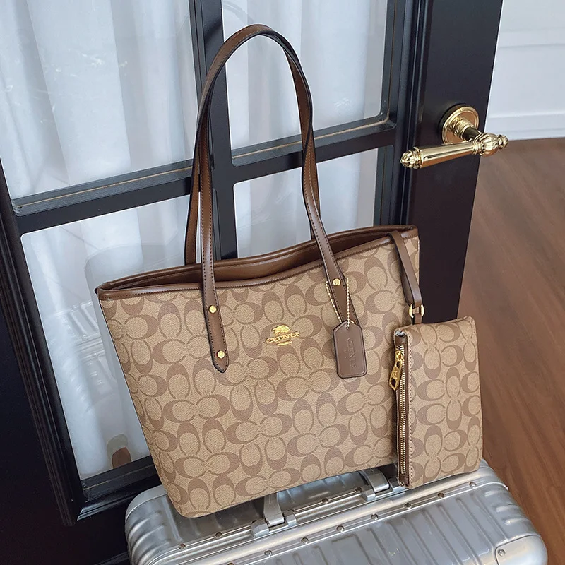 set-di-2-borse-tote-vintage-marrone-scuro-con-stampa-resistenti-e-spaziose-ideali-per-lavoratori-d'ufficio-uso-quotidiano-spesa-e-viaggi-casuali