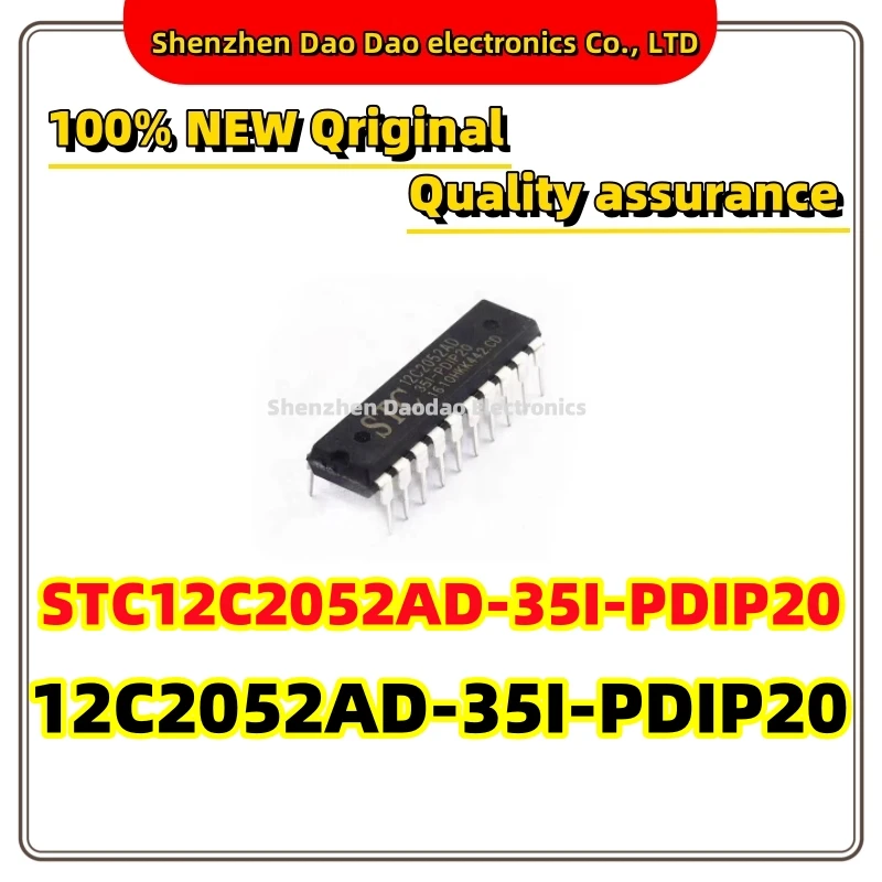 5Pcs STC12C2052AD-35I-PDIP20 12C2052AD 35I PDIP20 microcontroller chip IC New original