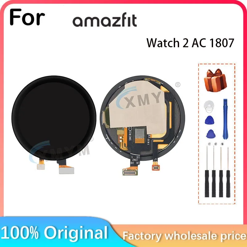 For Huami Amazfit Smart Watch 2 AC1807 Smart Watch LCD Screen With Touch Screen, Touch Repair Parts,For Amazfit A1807 LCD