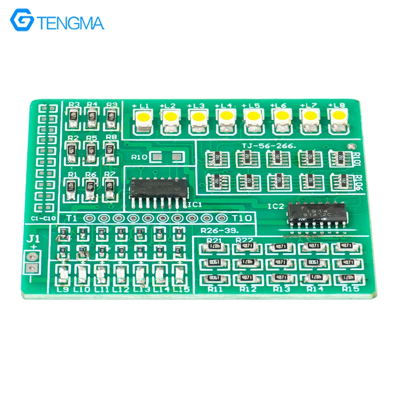 15-Way Color Light Controller Kit 1801 Chip Element Welding Exercise Board DIY Bulk Electronic SMD Training