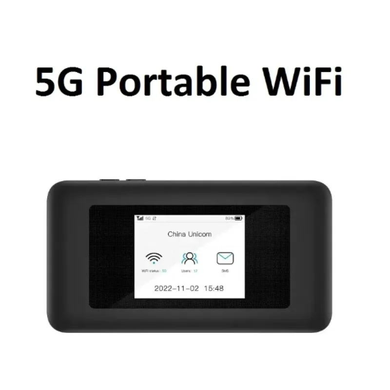 5G/4G Pocket Wireless WiFi Router Sim card Mobile WiFi Hotspots 5000mAh 5G Portable MiFi support N77/N78