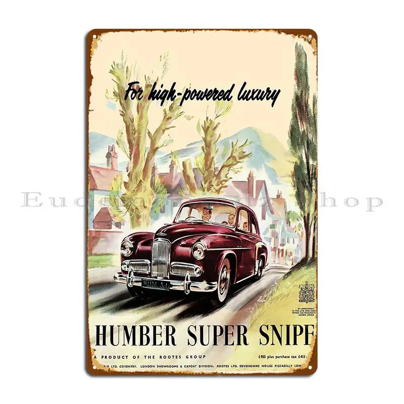 Humber Super Snipe Metal Plaque Design Club Design Create Custom Tin Sign Poster