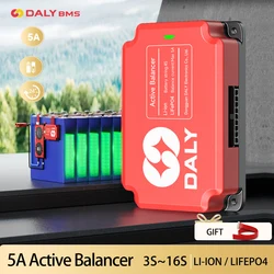 Carte d'équilibrage Daly BMS 5A 18650 Équilibreur d'égaliseur actif Lifepo4 3S 4S 8S 10S 13S 16S Équilibreur actif Packs de batteries au lithium